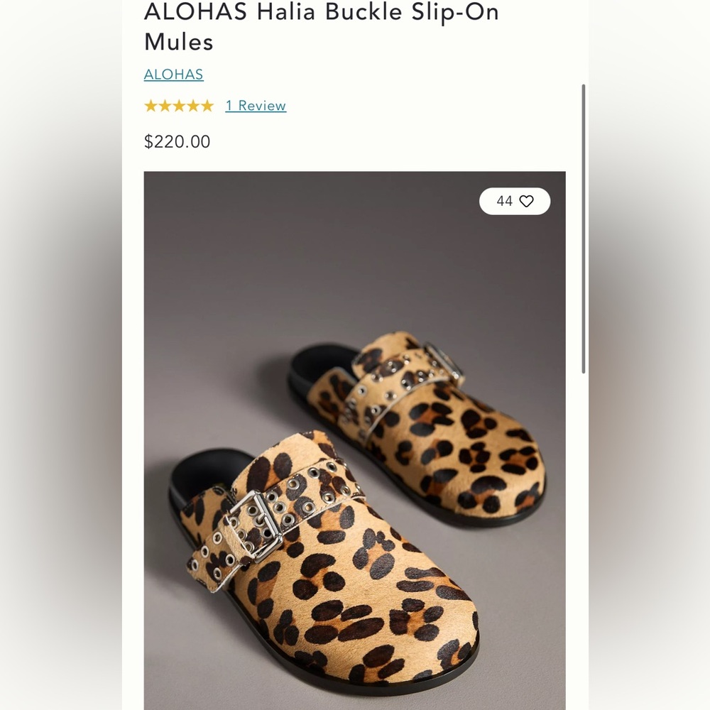 Aloha halia buckle slip on mules